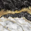 Castorama Toile Marbre 65 X 65 Cm Noir, Blanc Et Dorée 5
