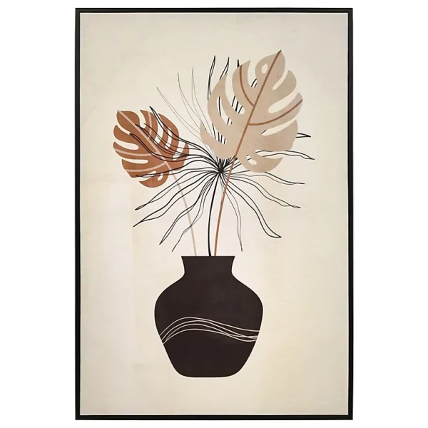 Castorama Toile Pot Floral Noir 62 X 92 Cm Dada Art 1